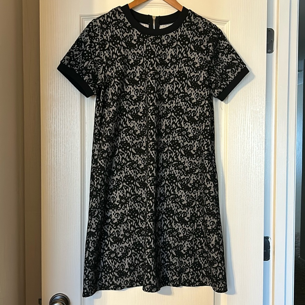 AB Studio Black and Grey Knit Dress